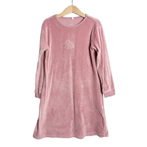 Pouf Pink Velour Dress - Picture 1 of 6